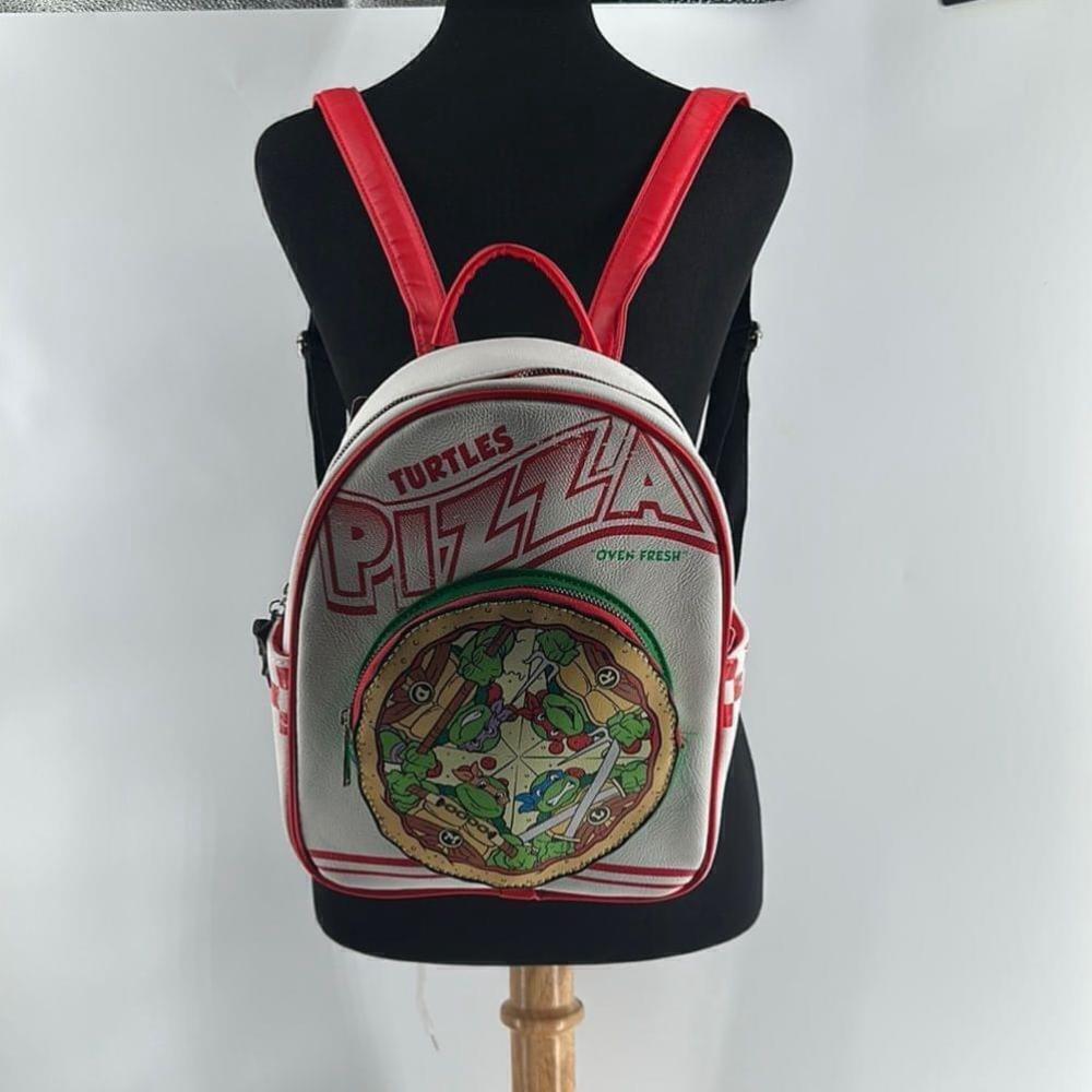 Teenage Mutant Ninja Turtles Pizza Box Mini Backpack bioworld nickelodeon NWT - Picture 8 of 13